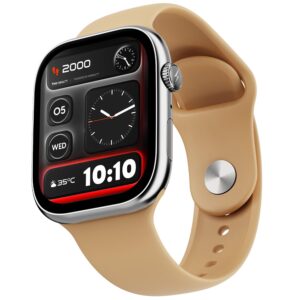 Click to see full view Fire-Boltt Ninja X Ring Smart Watch with 1.96” Large Display, Bluetooth Calling, Wireless Charging, AI Voice Assistant, 500+ Watch Faces, Health Suite, Smart Watch for Man & Woman – Mocha Mousse